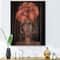 Designart - African American Woman with Turban V - Modern Print on Natural Pine Wood